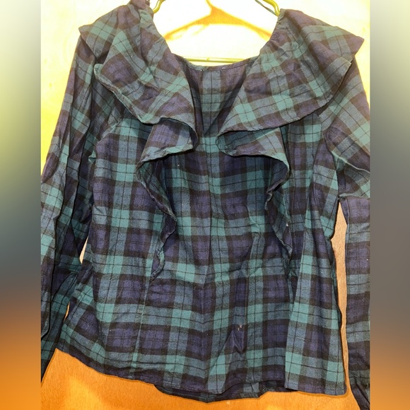 NWOT JCREW long sleeve ruffle shirt - Picture 4 of 4